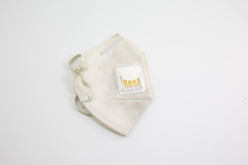 Dust mask and Covid 19 protection, placed on a white background