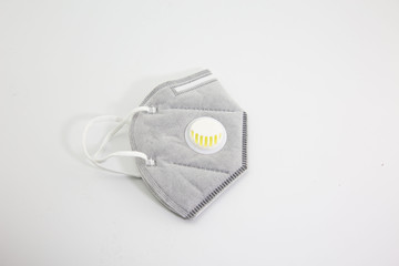 Dust mask and Covid 19 protection, placed on a white background