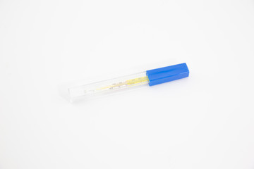 Obraz premium Thermometer, placed on a white background