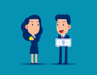 Business person and job salary concept. Finance and Economy