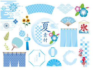 Fototapeta premium 夏の和風素材