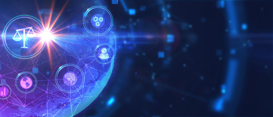 Business, Technology, Internet and network concept. Labor law, Lawyer, Attorney at law, Legal advice concept on virtual screen.