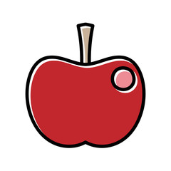 Apple hand drawn icon vector design