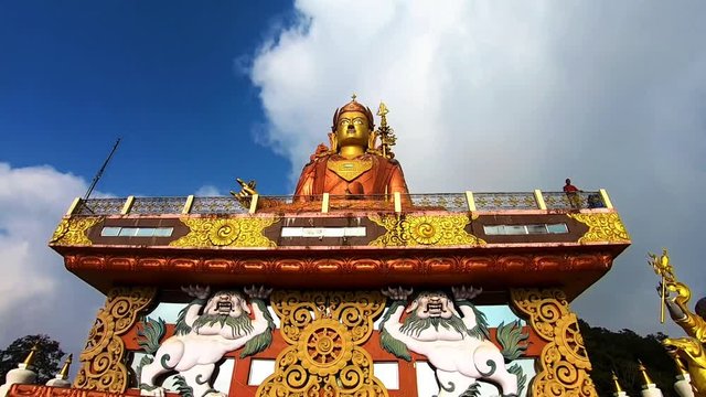 guru padmasambhava samdruptse statue at namchi famous for Buddhism