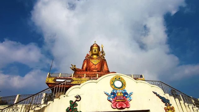 guru padmasambhava samdruptse statue at namchi famous for Buddhism clip is taken at namchi sikkim india on jan 15 2020.
