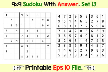 Sudoku Puzzle Games Easy to Hard with Answer