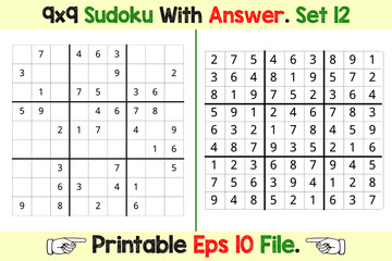 Sudoku Puzzle Games Easy to Hard with Answer