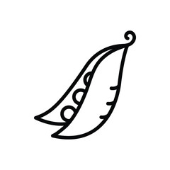 Black line icon for pea