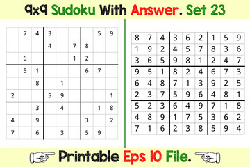 Sudoku Puzzle Games Easy to Hard with Answer