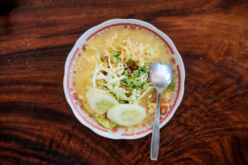 Miedes boiled, traditional food noodle from Pundong, Bantul, Yogyakarta.