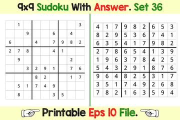 Sudoku Puzzle Games Easy to Hard with Answer