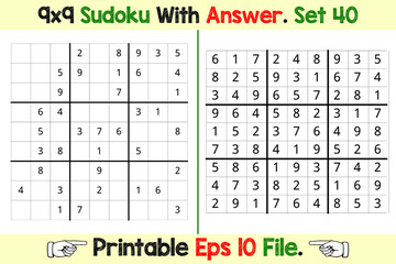 Sudoku Puzzle Games Easy to Hard with Answer
