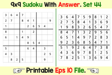 Sudoku Puzzle Games Easy to Hard with Answer