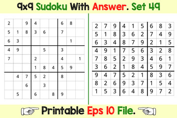 Sudoku Puzzle Games Easy to Hard with Answer