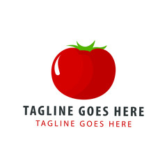 A tomato logo design template, symbol, icon. A grocery store logo vector