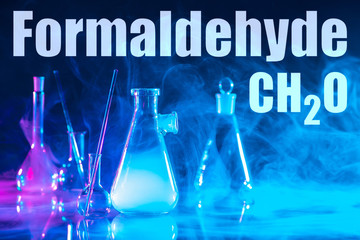 A scientist conducts an experiment in chemistry. Chemical test Chemical laboratory. Scientific...