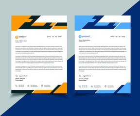 luxury smooth colour letterhead template & modern abstract design, Suitable for companies, corporates, offices and many other of business purposes., Clean Colorful Business letterhead, vector, a4 size