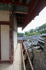 Beautiful Korean traditional houses and roofs. Dosanseowon, Andong, Gyeongsangbuk-do