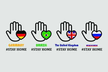 stay at home icon, various countries
(not the same / semillar content)