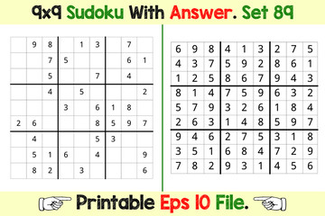Sudoku Puzzle Games Easy to Hard with Answer