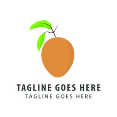 sapodilla fruit logo vector design template. sapodilla fruit symbol icon