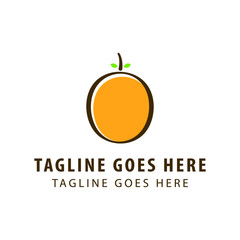 sapodilla fruit logo vector design template. sapodilla fruit symbol icon