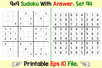 Sudoku Puzzle Games Easy to Hard with Answer