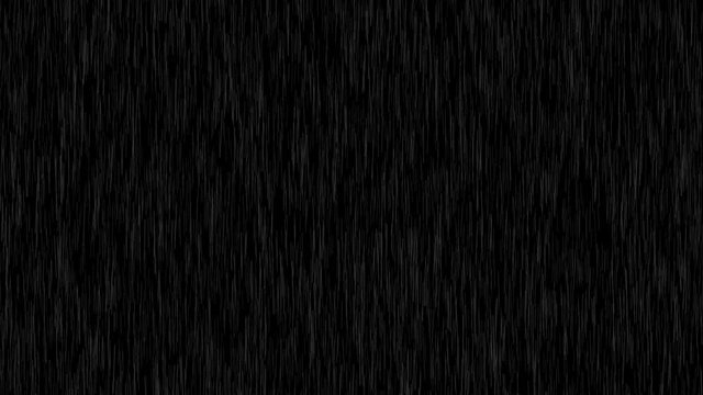 4k Loop Rain Drops Falling as alpha blackground