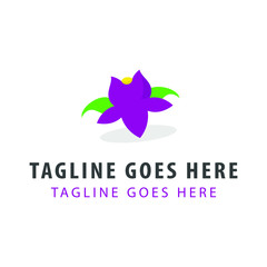 Orchid Flower Logo Design Template. Florist Logo
