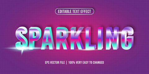 Editable text effect - Sparkling text style mockup concept