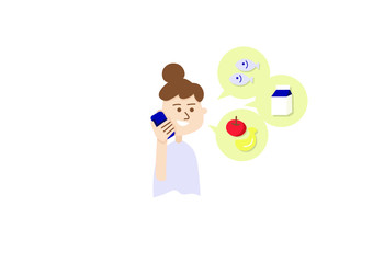 女性電話注文（ネットスーパー）