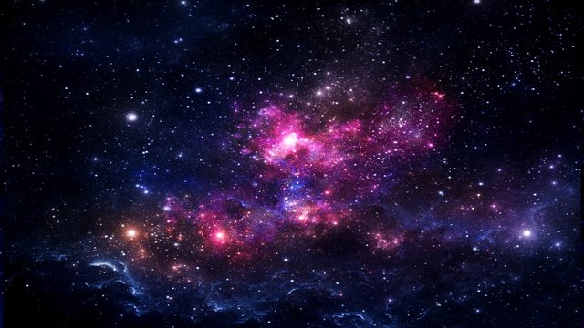 space galaxy on dark background - illustration design 