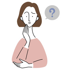 不思議に思う様子の女性