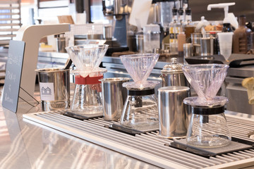 A cafe with good coffee facilities.