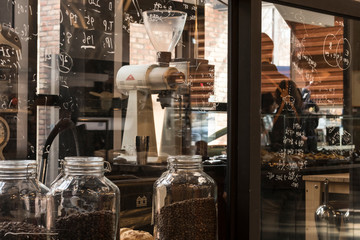 A cafe with good coffee facilities.