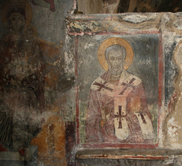 Panagia Katholiki church. Frescos inside the church. Afandou, Rhodes, Greece