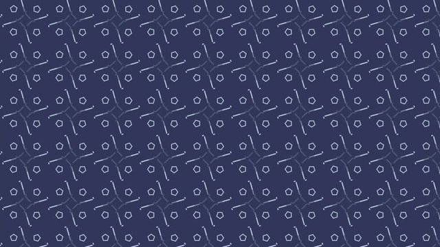 Abstract background with geometric shapes and lines, constantly moving. Mosaic of figures and elements. Minimalistic modern animated background.