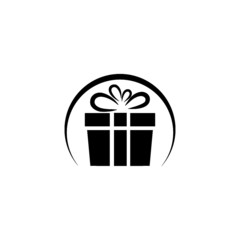 Gift box icon isolated on white background