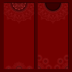 Mandala Greeting Card. template for menu, invitation, poster, banner, business card, card for the celebration, etc.