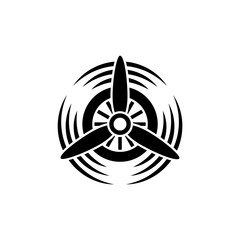 Airplane propeller vector isolated icon. © Vector Ace