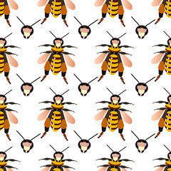 Beautiful pattern with bees
