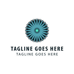 Aster Flower logo design. beautiful Aster Flower symbol