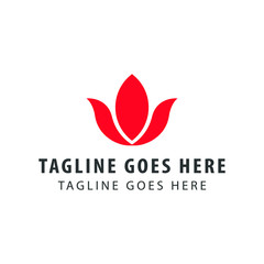 soka flower logo design. lotus flower logo vector