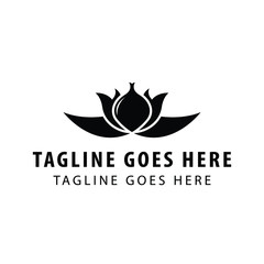 soka flower logo design. lotus flower logo vector