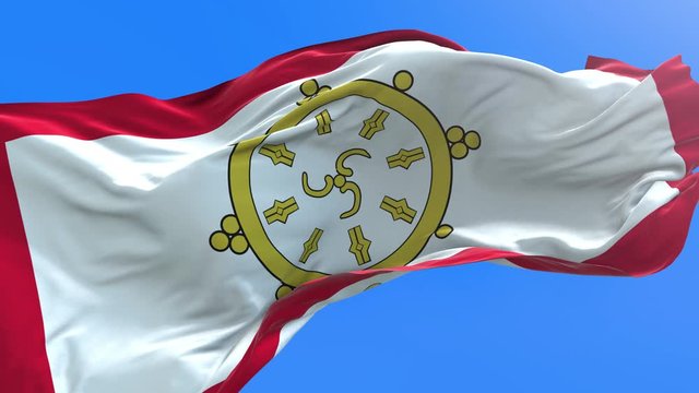 Sikkim flag - 3D realistic waving flag background