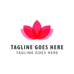 soka flower logo design. lotus flower logo vector