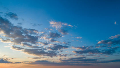 Fototapeta premium Sunset sky with multicolor clouds