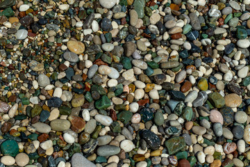 sea pebbles on the beach