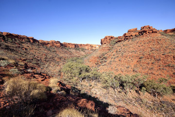 Amazing rock formations of the Great Valley, Kings Canyon. Australia