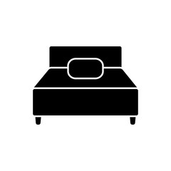 bed - bed room - hotel icon vector design template